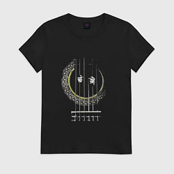 Футболка хлопковая женская GUITAR PRISONER Essential, цвет: черный