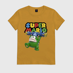Футболка хлопковая женская Super Mario - Spike - Character, цвет: горчичный
