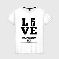 Футболка хлопковая женская Rainbow Six love classic, цвет: белый