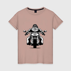 Футболка хлопковая женская Wide biker, цвет: пыльно-розовый