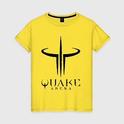 Футболка хлопковая женская Quake III arena, цвет: желтый