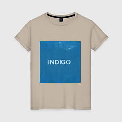 Футболка хлопковая женская Indigo, цвет: миндальный