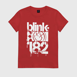 Футболка хлопковая женская Stencil white logo, цвет: красный