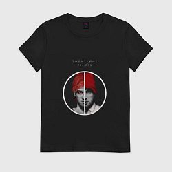 Футболка хлопковая женская Twenty one pilots musical, цвет: черный