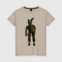 Футболка хлопковая женская Springtrap, цвет: миндальный