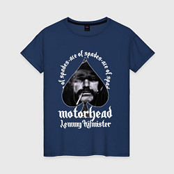 Футболка хлопковая женская Lemmy Motorhead, цвет: тёмно-синий