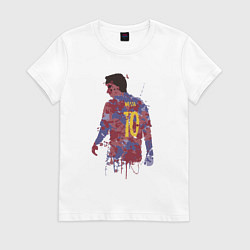 Футболка хлопковая женская Color Messi, цвет: белый
