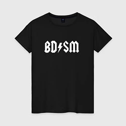 Футболка хлопковая женская BDSM мем, цвет: черный