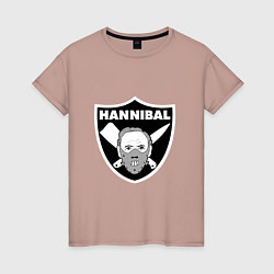 Футболка хлопковая женская Hannibal, цвет: пыльно-розовый