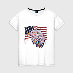 Футболка хлопковая женская American eagle, цвет: белый