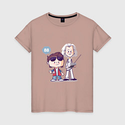 Женская футболка Док и Марти