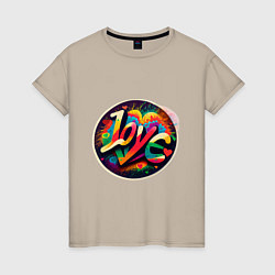 Женская футболка Любовь на День Святого Валентина