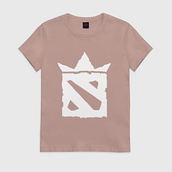 Футболка хлопковая женская Dota king, цвет: пыльно-розовый