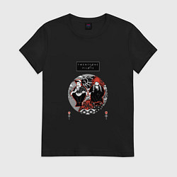 Футболка хлопковая женская Twenty one pilots group, цвет: черный