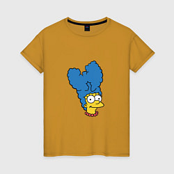 Футболка хлопковая женская Marge Wu-Tang, цвет: горчичный