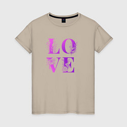 Женская футболка Love Любовь цветы