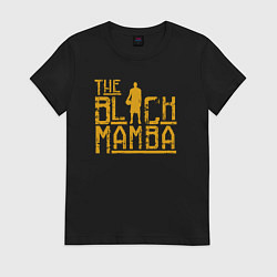 Футболка хлопковая женская The black mamba, цвет: черный