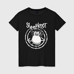 Футболка хлопковая женская Sleepknot, цвет: черный