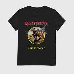 Футболка хлопковая женская The trooper Iron Maiden, цвет: черный