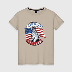 Женская футболка American freedom
