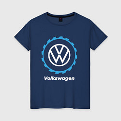 Футболка хлопковая женская Volkswagen в стиле Top Gear, цвет: тёмно-синий