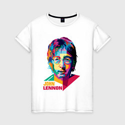 Женская футболка John Lennon картина абстракция