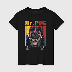 Женская футболка Mr pug