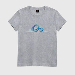 Футболка хлопковая женская Волна Оля, цвет: меланж