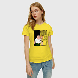 Футболка хлопковая женская Не толстый, а харизматичный Питер Гриффин, цвет: желтый — фото 2