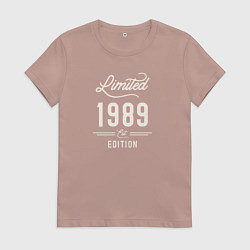 Футболка хлопковая женская 1989 ограниченный выпуск, цвет: пыльно-розовый