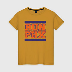 Футболка хлопковая женская Run Phoenix Suns, цвет: горчичный