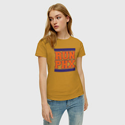 Футболка хлопковая женская Run Phoenix Suns, цвет: горчичный — фото 2