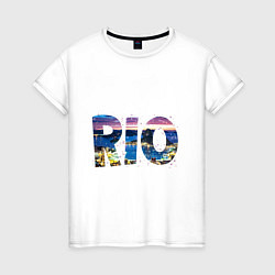 Футболка хлопковая женская Рио, цвет: белый