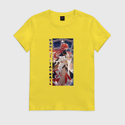 Футболка хлопковая женская Улыбка Химеко, цвет: желтый