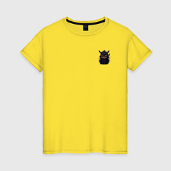 Футболка хлопковая женская Pikachu ninja, цвет: желтый