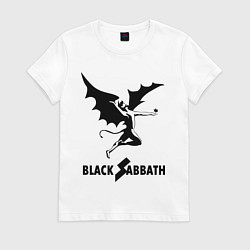 Футболка хлопковая женская Black Sabbath, цвет: белый