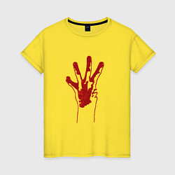 Футболка хлопковая женская Dead by Daylight Left Behind, цвет: желтый