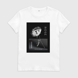 Футболка хлопковая женская Rose Muntu design, цвет: белый
