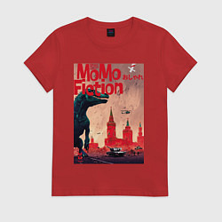 Футболка хлопковая женская MoMo - динозавр в Москве, цвет: красный