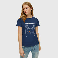 Футболка хлопковая женская The Offspring rock cat, цвет: тёмно-синий — фото 2