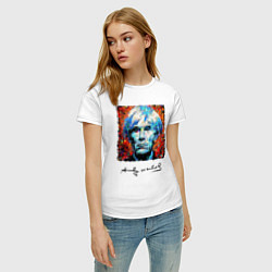 Футболка хлопковая женская Andy Warhol - celebrity, цвет: белый — фото 2