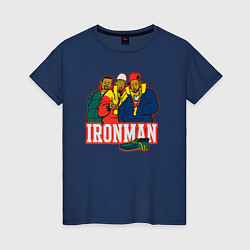 Футболка хлопковая женская Ironman, цвет: тёмно-синий