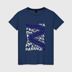 Футболка хлопковая женская Paranoia, цвет: тёмно-синий