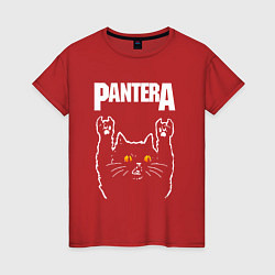 Женская футболка Pantera rock cat