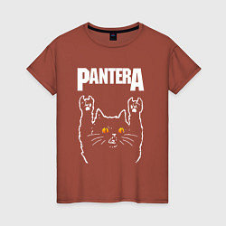 Женская футболка Pantera rock cat