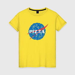 Футболка хлопковая женская Pizza, цвет: желтый
