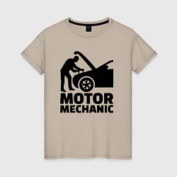 Женская футболка Motor mechanic