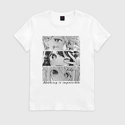 Футболка хлопковая женская Ai Ruby Aqua eyes - manga, цвет: белый