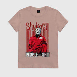 Футболка хлопковая женская Slipknot Corey, цвет: пыльно-розовый