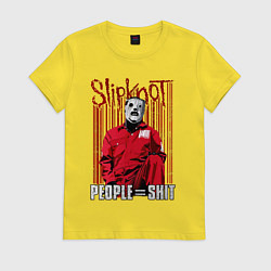 Футболка хлопковая женская Slipknot Corey, цвет: желтый